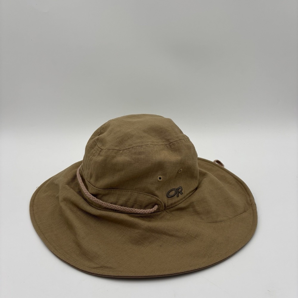 Outdoor Research Insect Shield Brown Wide Brim Safari Hat Adjustable Strap